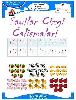 Çocuklar İçin Çizgi Çalışma Sayfaları 